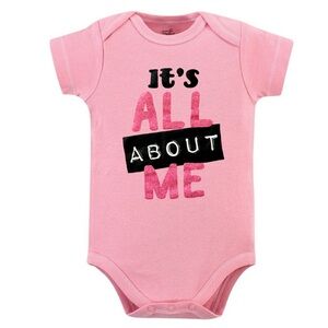 It’s All About Me Short Sleeve Pink Onesie